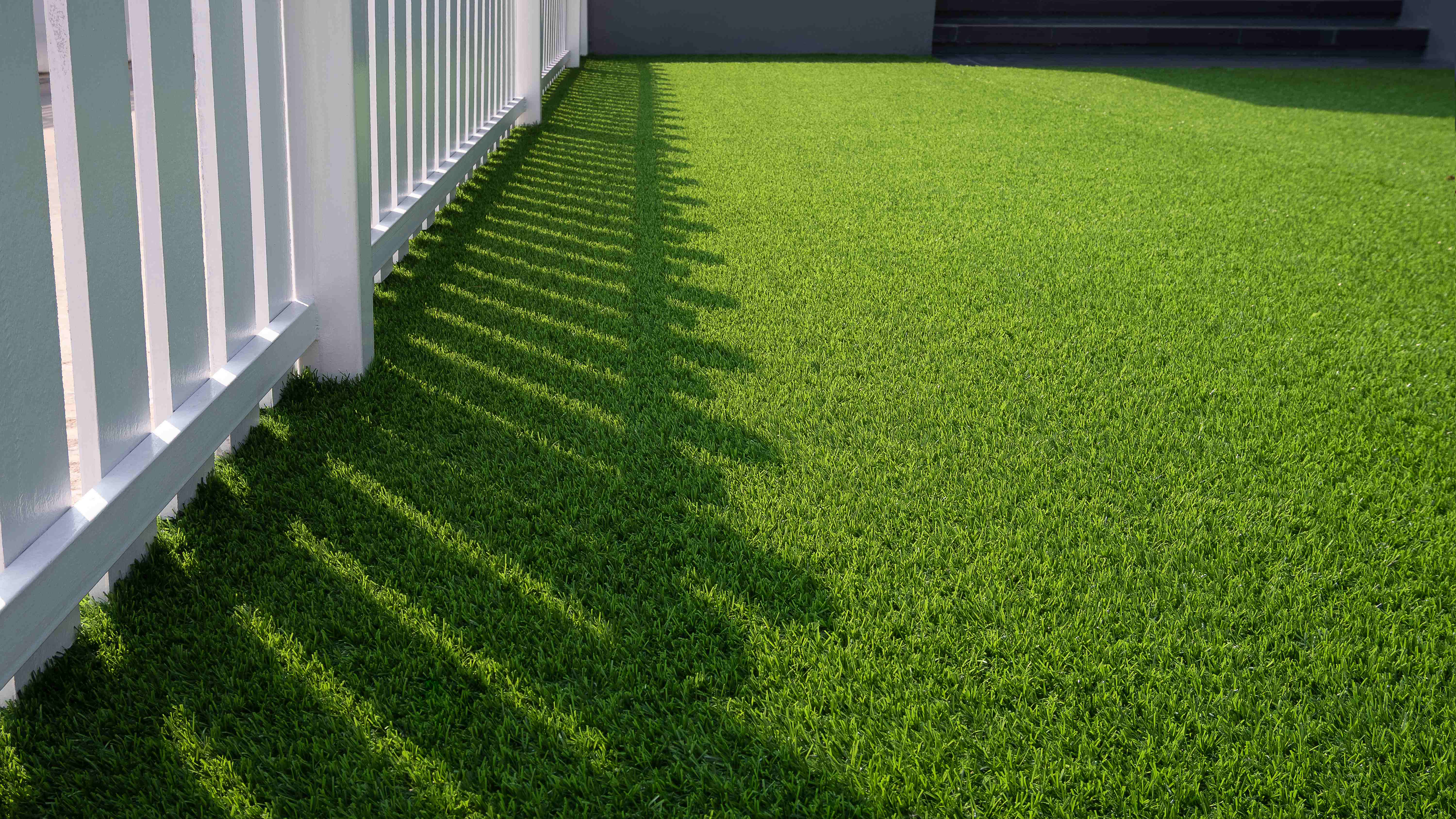Beautiful synthetic grass installation